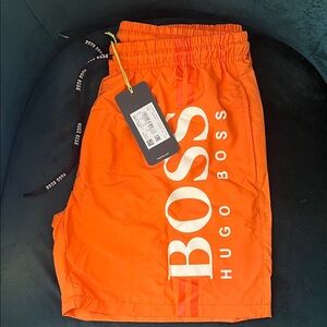 Hugo Boss Men's Vibrant Orange Swim Shorts